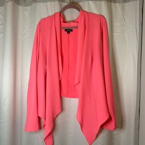 Torrid neon pink lightweight blazer/coverup